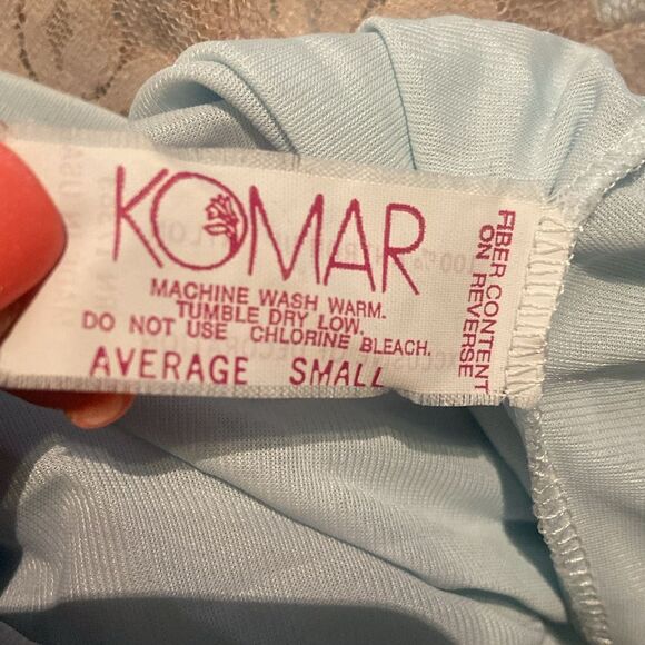 Vintage Komar Elegant Lace Trimmed Blue Nightgown Average Small - Picture 4 of 6